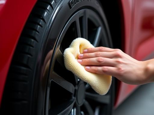 Application of protective wax and tire dressing.